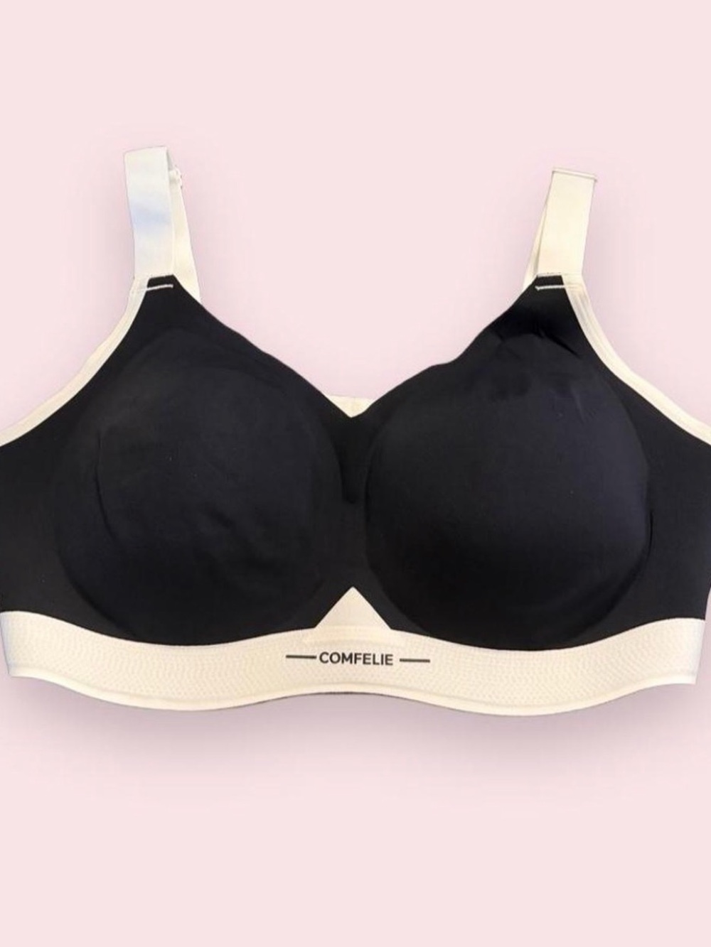 Comfelie Black & Cream Everyday Support Bra